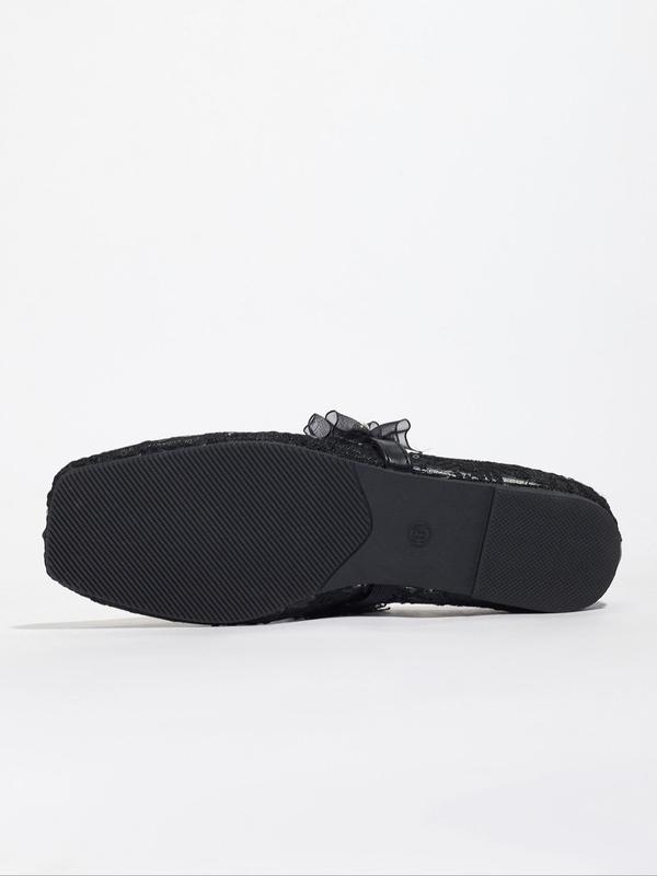 Lace Pearl Mary Jane Flats