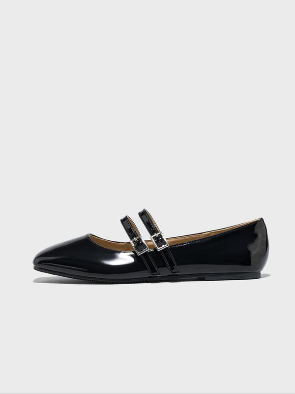 Valeria Patent Mary Jane Flats