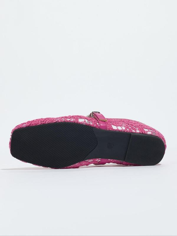 Pink slipper shoe on a white background